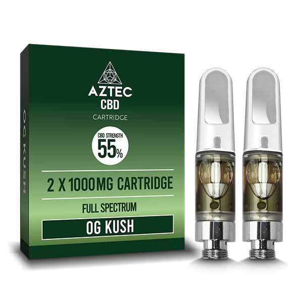 Aztec CBD Cartridge 55% CBD Full Spectrum 2-Pack 1000mg