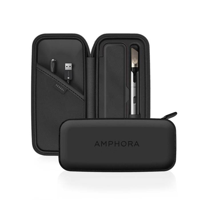 Amphora Vape Pen Protective Case Vegan Leather/Black