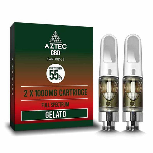 Aztec CBD Cartridge 55% CBD Full Spectrum 2-Pack 1000mg