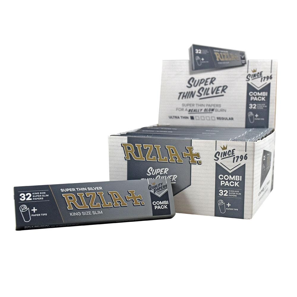 RIZLA Super Thin Silver King Size Slim Combi Packs – Flawless Vaporizers